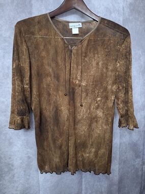 Brown Suede-Effect Men's Jacket